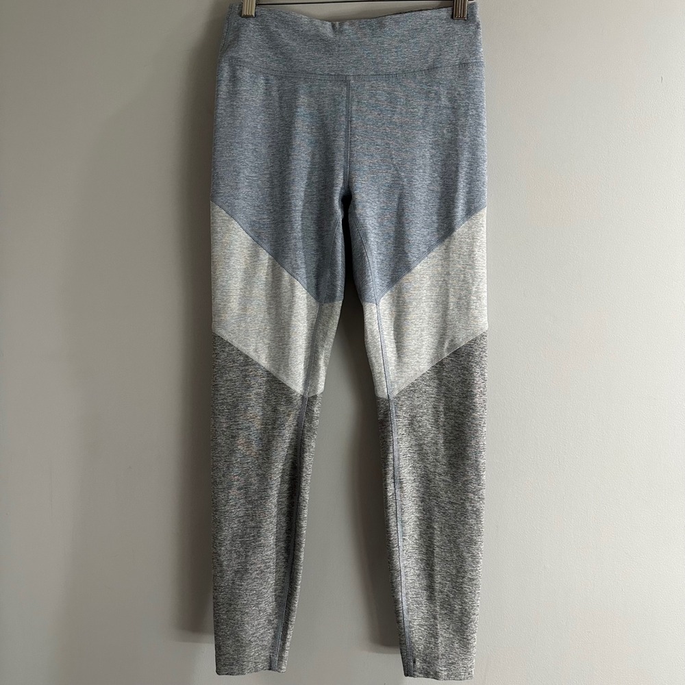 Outdoor Voices Colorblock Leggings Womens S Blue Grey High Rise Compression Yoga